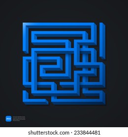 Abstract 3d design element on dark background. EPS10
