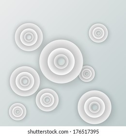 Abstract 3D design flowers  background paper style
