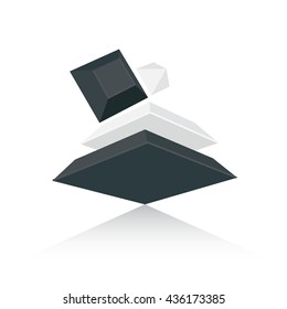 Abstract 3D Design white and black color