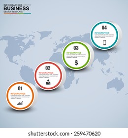 Abstract 3D digital business circle Infographic