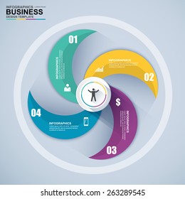 Abstract 3D digital business diagram Infographic