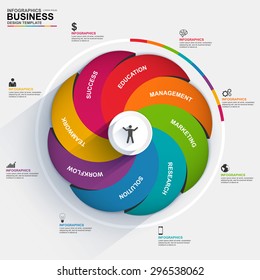 Abstract 3D digital business diagram Infographic