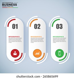 Abstract 3D digital business Infographic
