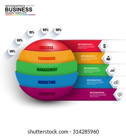 Abstract 3D digital business Infographic. Can be used for workflow process, business stair, banner, diagram, number options, work plan, web design.