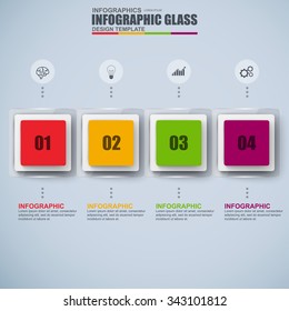 Abstract 3D digital business marketing Infographic. Can be used for business concept with 4 options, banner, diagram, number options, work plan, web design.