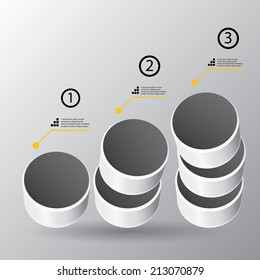 Abstract 3D digital illustration black Infographic. Vector illustration can be used for workflow layout, diagram, number options, web design. vector pyramid chart