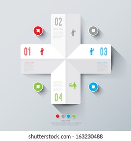 Abstract 3D digital illustration Infographic. Vector illustration can be used for workflow layout, diagram, number options, web design.