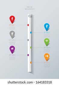 Abstract 3D digital illustration Infographic. Vector illustration can be used for workflow layout, diagram, number options, web design. 