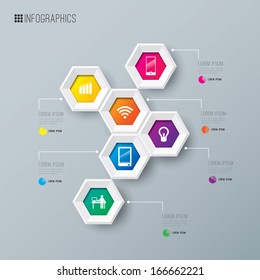 Abstract 3D Digital Illustration Infographic. Vector Illustration Can Be Used For Workflow Layout, Diagram, Number Options, Web Design.