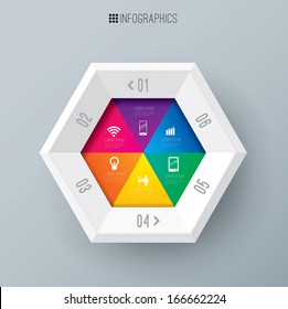 Abstract 3D digital illustration Infographic. Vector illustration can be used for workflow layout, diagram, number options, web design.