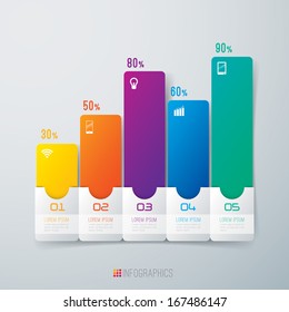 Abstract 3D digital illustration Infographic. Vector illustration can be used for workflow layout, diagram, number options, web design.