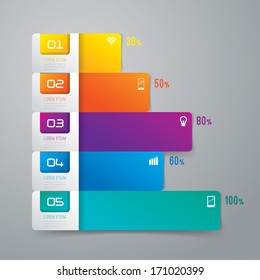Abstract 3D digital illustration Infographic. Vector illustration can be used for workflow layout, diagram, number options, web design.