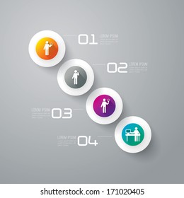 Abstract 3D digital illustration Infographic. Vector illustration can be used for workflow layout, diagram, number options, web design.