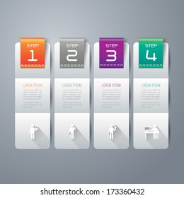Abstract 3D digital illustration Infographic. Vector illustration can be used for workflow layout, diagram, number options, web design. 