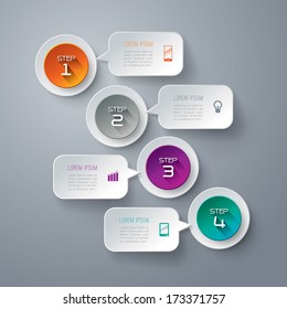 Abstract 3D digital illustration Infographic. Vector illustration can be used for workflow layout, diagram, number options, web design.