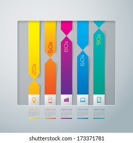 Abstract 3D digital illustration Infographic. Vector illustration can be used for workflow layout, diagram, number options, web design.