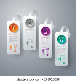 Abstract 3D digital illustration Infographic. 