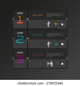 Abstract 3D digital illustration Infographic.