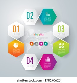 Abstract 3D digital illustration Infographic. Vector illustration can be used for workflow layout, diagram, number options, web design.