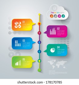 Abstract 3D digital illustration Infographic. Vector illustration can be used for workflow layout, diagram, number options, web design.