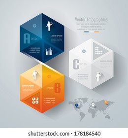 Abstract 3D digital illustration Infographic. Vector illustration can be used for workflow layout, diagram, number options, web design.