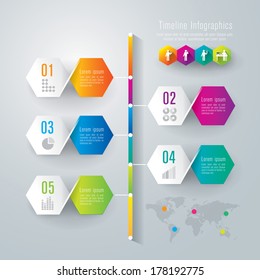 Abstract 3D digital illustration Infographic. Vector illustration can be used for workflow layout, diagram, number options, web design.