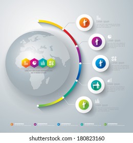 Abstract 3D digital illustration Infographic. Vector illustration can be used for workflow layout, diagram, number options, web design. 