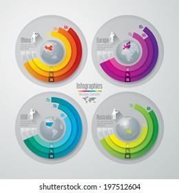 Abstract 3D digital illustration Infographic. Vector illustration can be used for workflow layout, diagram, number options, web design.