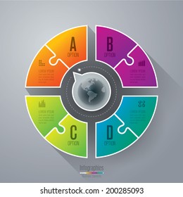 Abstract 3D digital illustration Infographic. Vector illustration can be used for workflow layout, diagram, number options, web design.