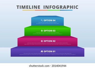 Abstract 3D digital illustration Infographic