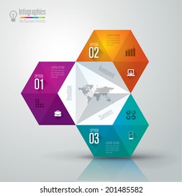Abstract 3D digital illustration Infographic. Vector illustration can be used for workflow layout, diagram, number options, web design.
