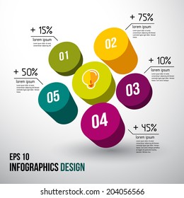 Abstract 3D digital illustration Infographic. Vector illustration 