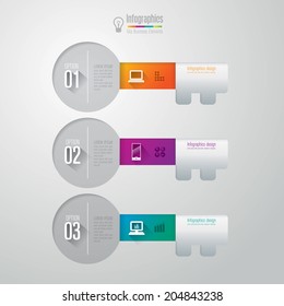 Abstract 3D digital illustration Infographic. Vector illustration can be used for workflow layout, diagram, number options, web design.