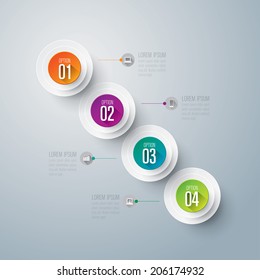 Abstract 3D digital illustration Infographic. Vector illustration can be used for workflow layout, diagram, number options, web design.