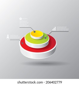 Abstract 3D digital illustration Infographic. Vector illustration can be used for workflow layout, diagram, number options, web design.
