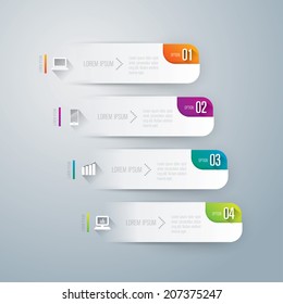 Abstract 3D digital illustration Infographic. Vector illustration can be used for workflow layout, diagram, number options, web design.