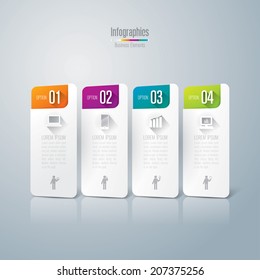 Abstract 3D digital illustration Infographic. Vector illustration can be used for workflow layout, diagram, number options, web design.
