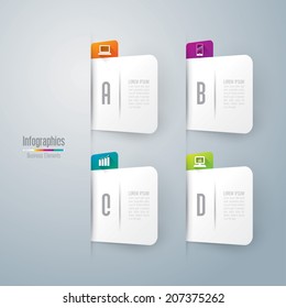 Abstract 3D digital illustration Infographic. Vector illustration can be used for workflow layout, diagram, number options, web design.