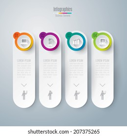 Abstract 3D digital illustration Infographic. Vector illustration can be used for workflow layout, diagram, number options, web design.
