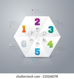 Abstract 3D digital illustration Infographic. Vector illustration can be used for workflow layout, diagram, number options, web design.