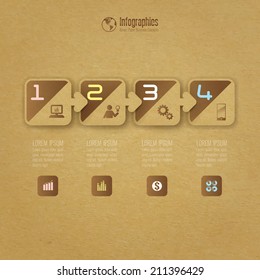 Abstract 3D digital illustration Infographic. Vector illustration can be used for workflow layout, diagram, number options, web design.