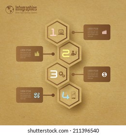Abstract 3D digital illustration Infographic. Vector illustration can be used for workflow layout, diagram, number options, web design.