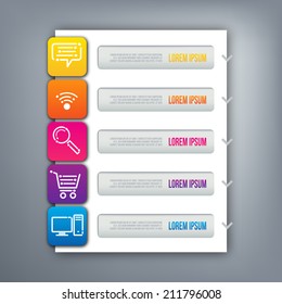 Abstract 3D digital illustration Infographic