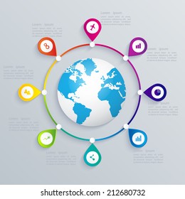 Abstract 3D digital illustration Infographic. Vector illustration can be used for workflow layout, diagram, number options, web design.