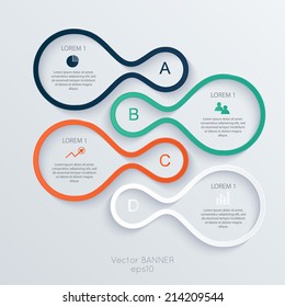 Abstract 3D digital illustration Infographic. Vector illustration can be used for workflow layout, diagram, number options, web design.