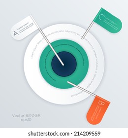 Abstract 3D digital illustration Infographic. Vector illustration can be used for workflow layout, diagram, number options, web design.