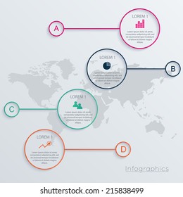 Abstract 3D digital illustration Infographic. Vector illustration can be used for workflow layout, diagram, number options, web design.