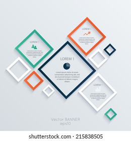  Ilustración digital abstracta en 3D Infografía. La ilustración vectorial se puede utilizar para diseño de flujo de trabajo, diagrama, opciones de número, diseño web.