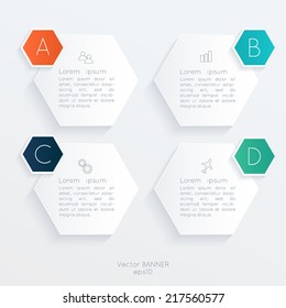 Abstract 3D digital illustration Infographic. Vector illustration can be used for workflow layout, diagram, number options, web design.