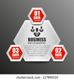Abstract 3D digital illustration Infographic. Vector illustration can be used for workflow layout, diagram, number options, web design.